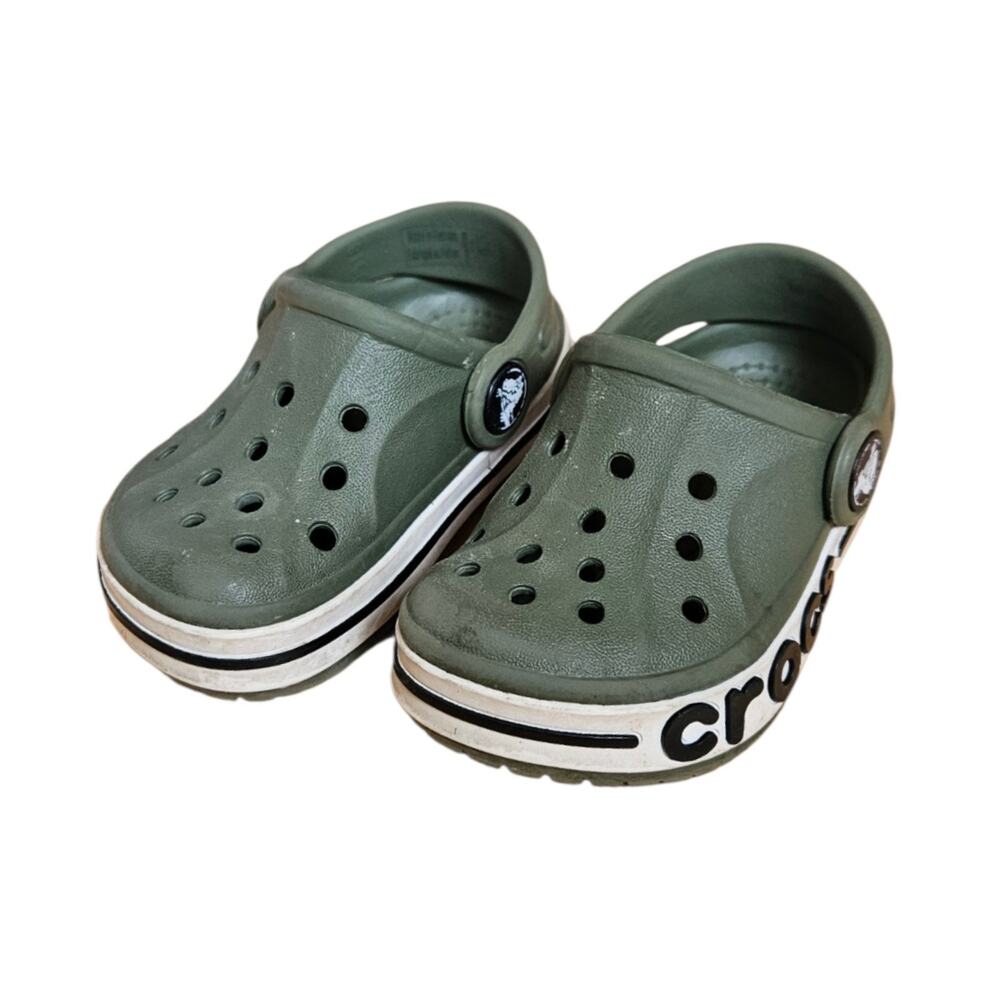 Crocs Toddler Size 4 Olive Green Bayaband Clog Water Slip On Shoes